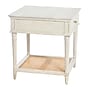 Storied Home Maxwelton Solid Wood End Table, Distressed White/Natural (EC1065)~#|#~4BD67259-60E7-4F62-A01F1E8CA431A54D_sc7