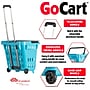 Dbest GoCart Grocery Shopping Cart Laundry Basket on Wheels, Teal (01-501)~#|#~4BD74D1D-176E-4DD0-90525E7E072F0527_sc7