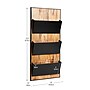Mind Reader 3-Compartment Wood and Metal Wall Mountable Wall File, Letter/Legal Size, Black (WALLPOCKET-BLK)~#|#~4BD9C3D3-8380-4B24-8B0EB249E47563EB_sc7