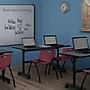 Regency Kobe 60" Flip Top Mobile Training Table- Grey & 2 'M' Stack Chairs- Burgundy~#|#~4BDB6938-C208-46E1-94E819FEE383C9E7_sc7