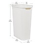 Mind Reader 10.57-Gallon Hamper with Lid, Plastic, White (40FABHAMP-WHT)~#|#~4BE392DB-BC42-4F20-946799EC53810ACE_sc7
