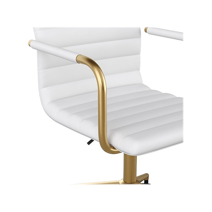 Martha Stewart Taytum Ergonomic Faux Leather Swivel Office Chair