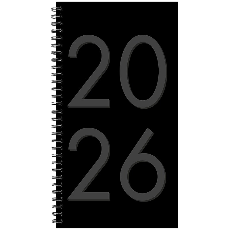2026 Willow Creek 3.5" x  Weekly & Monthly Planner, Paperboard Cover, Black (57315) image 1