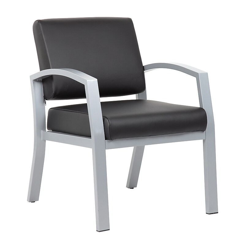 Boss Conrad Vinyl Guest Chair, Black (BR8111S-AM-BK) image 1
