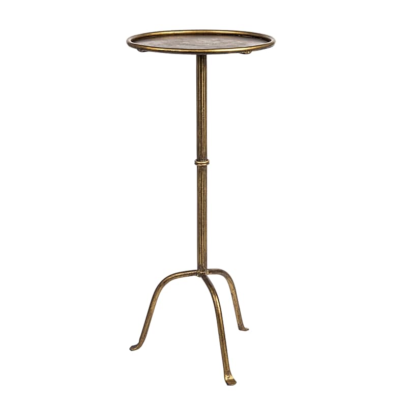 Storied Home Metal Martini Cocktail Table, Antique Brass (EC1446) image 1