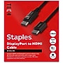 Staples TECH 6 ft. Display Port to HDMI Audio/Video Cable, Male to Male, Black, 2/Pack (ST62466-VB)~#|#~4BF9AE3F-148D-4E55-8827DE134725F288_sc7
