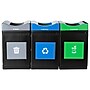 Commercial Zone Avante Series Polyethylene Triple-Stream Trash, Recycling and Compost Center, 165 Gallon, Black (787301MSA)~#|#~4BFAC13A-BAB7-4D82-8525C5D59CB0BFE3_sc7