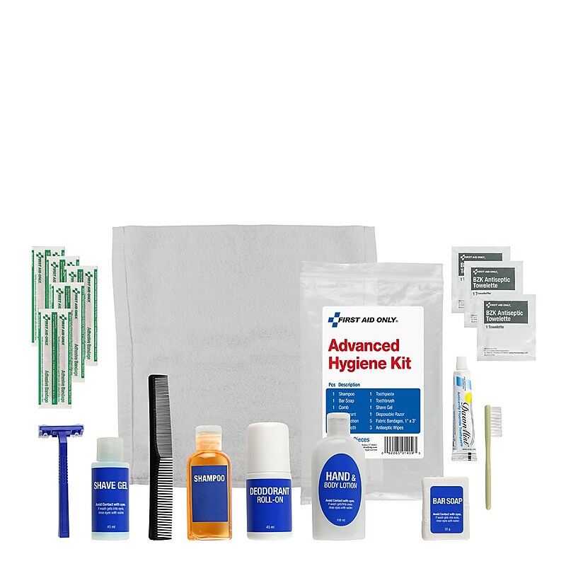First Aid Only Advanced Hygiene 18 Piece Kit, 12/Carton (91409) image 1