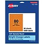 Avery Laser/Inkjet Multipurpose Circle Labels, 0.75" Dia., Bright Orange, 6400/Box (94504)~#|#~4BFECC2F-B68B-4DC3-8479A95BE3FE817C_sc7