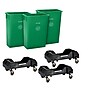 Alpine Industries Polypropylene Recycling Bin and Dolly, 23 Gallon, Green, 3/Pack (ALP477-GRN-3PKD)~#|#~4C0391B4-D632-4844-B263EEDC1E0DDC22_sc7