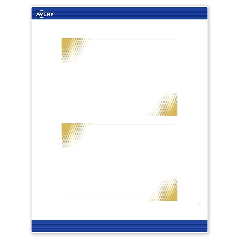 Avery Gold Blush Pattern Matte Blank Card, White, 20/Pack (S00-EWP) image 1