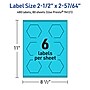 Avery Printable Decorative Edge Multipurpose Labels, 2-1/2" x 2-57/64", Bright Blue, 480/Box (94121)~#|#~4C08C3F5-EF1B-47A2-A1333BD5C3174217_sc7