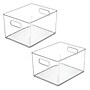 iDESIGN Small Stackable Plastic Storage Bin, 6.25" x 10.5"x 8", Clear, 2/Pack (29204M2)~#|#~4C0DF455-AB91-4311-BDCBCB748862B2E2_sc7