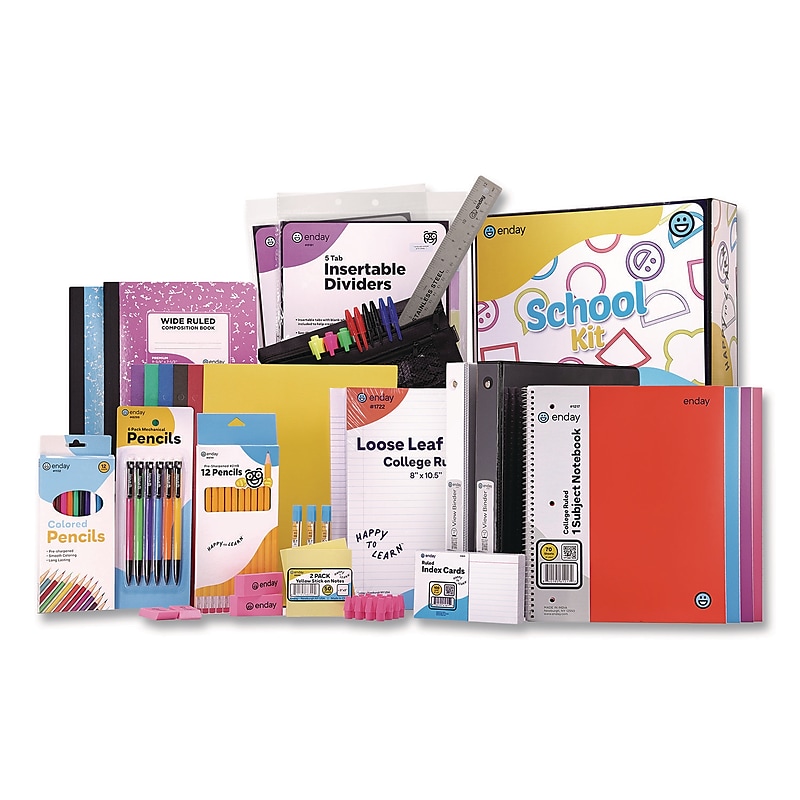 Enday Back to School Supplies Kit for High School/College, Multicolored (8356) image 1