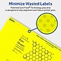 Avery Rectangle Laser/Inkjet Multipurpose Labels, 2.5" x 5", Neon Yellow (120/Box)~#|#~4C131BFA-4FC0-446A-8113D5F6A1E4A375_sc7