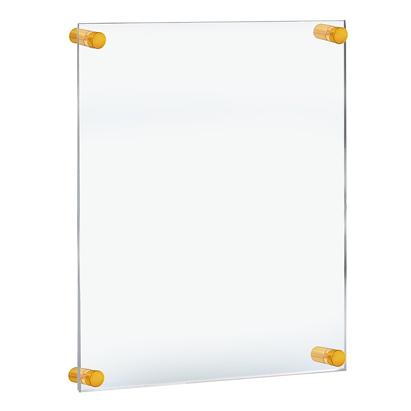 Azar Poster Holder, 17" x 22", Wall Mounted, Gold Acrylic (105528-GLD) image 1