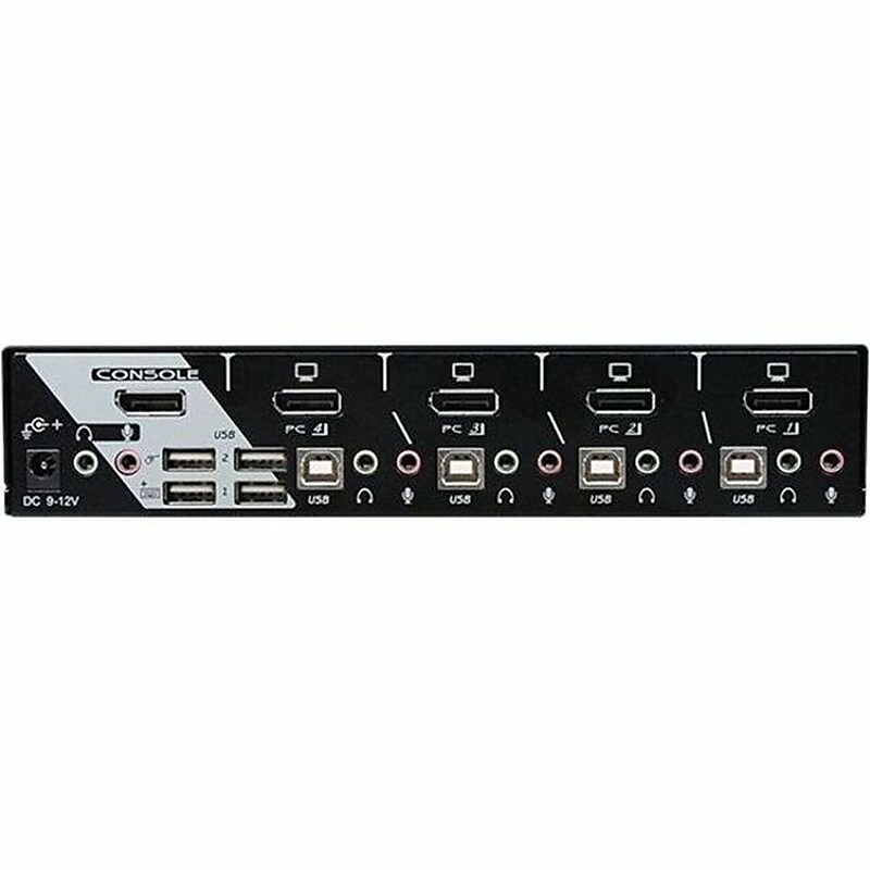 4XEM 4XKVM114ATAA USB DisplayPort 4-Port KVM Switch image 1