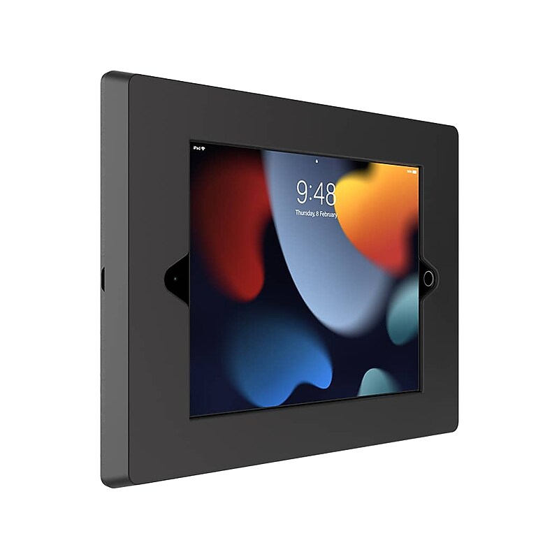 Bosstab Aluminum 10.2" Hub Wall Mount for iPad 7th/8th/9th Gen, Black (HOH1-FW-1) image 1