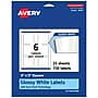 Avery Laser/Inkjet Multipurpose Labels, 3" x 3", Glossy White, 150 Labels/Pack (94101)~#|#~4C1C5834-FE18-41AB-B4D0F0711486D804_sc7