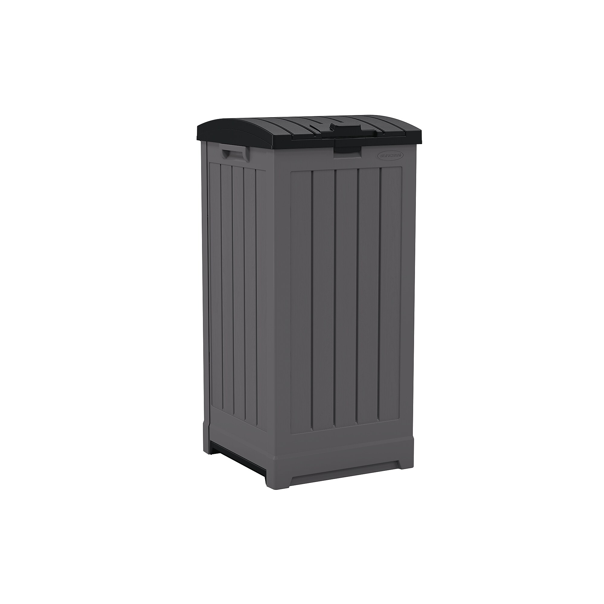 Suncast Resin Trash Can with Lid, 39 Gallon, Peppercorn and Black (GH3900) Sansujyuku sansujyuku.com