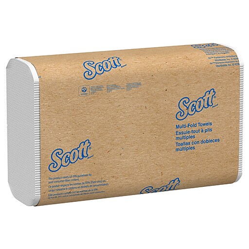 Scott Essential Recycled Multifold Paper Towels, 1ply, 250 Sheets/Pack