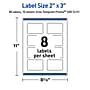 Avery Laser/Inkjet Rectangle Multipurpose Labels, 2" x 3", White, 80/Pack (S00DJY)~#|#~4C2D9733-CADD-480E-8094CE69BBC13AA4_sc7
