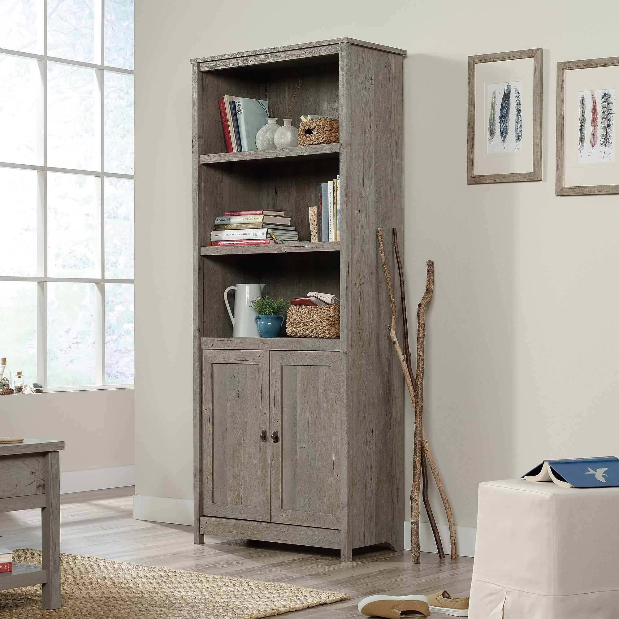Sauder Cottage Road 71″H 5-Shelf Bookcase with Adjustable Shelves, Mystic Oak (422476) Sansujyuku sansujyuku.com
