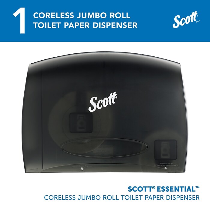 Scott Essential Coreless Toilet Paper Dispenser, Black (09602