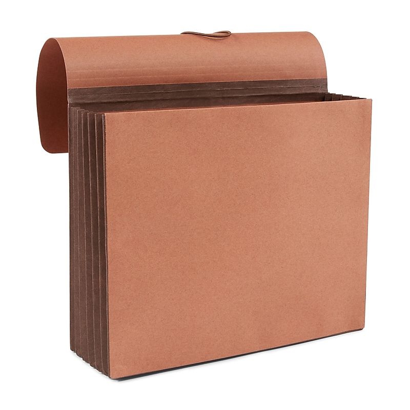 Staples® Heavy-Duty Wallet with Fully Lined Tyvek Gussets, 5 1/4" Expansion, Letter Size, Brown (CL1073GHD2) image 1