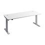 Bush Business Furniture Move 40 Series 72"W Electric Height Adjustable Standing Desk, White/Cool Gray Metallic (M4S7230WHSK)~#|#~4C53C0BC-94E2-4C72-B6A9B856C0E22C11_sc7