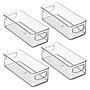 iDESIGN Small Stackable Plastic Storage Bin, Clear, 4/Pack (28417M4)~#|#~4C583471-AAB8-4D62-B908CDF10A10A73E_sc7