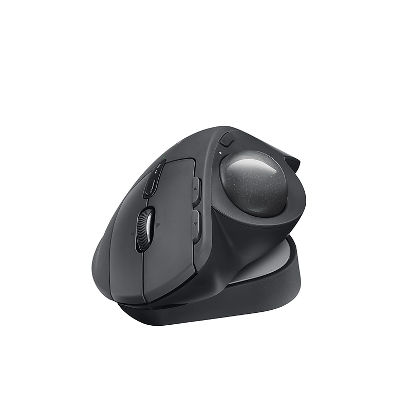 Logitech MX Ergo S Plus Wireless Ergonomic Trackball Mouse, Black (910-007247) image 1