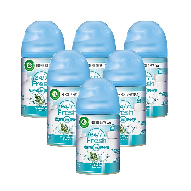 Air Wick Freshmatic Air Freshener Refill Kit, Fresh Water, 6/Carton (6233879553CT) image 1