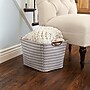 Household Essentials Medium Tapered Soft‑Side Storage Bin with Wood Handles, (HH661-1)~#|#~4C630421-084B-42F9-964362D6CA3AFF4C_sc7