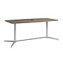 Bush Business Furniture 72"W x 36"D Boat Shaped Conference Table, Modern Hickory/Cool Gray Metallic (99TBM72MHSVK)~#|#~4C6A2A0A-712E-4D1D-A029E22935F6F3D9_sc7