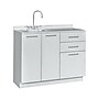 Viva Comfort 36'' H x 42" W Medical Cabinet with Left Sink and 24" W Right Side Desk, 2 Doors, 3 Drawers, Gray (90242-LS-GRY-AO)~#|#~4C6AA0C0-BD59-4DBA-8E5FA30BF3D2CE78_sc7