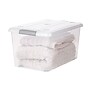 Iris Store & Slide 61 Quart Storage Bin with Lid, Plastic, Clear, 6/Carton (270017)~#|#~4C6EC784-76BF-4907-BABA04E224EC36B7_sc7