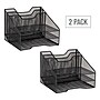 Mind Reader Metal Desk Organizer Letter Tray, Black, 2/Pack (2MESHBOX5-BLK)~#|#~4C729CDA-15A5-44EE-84DBE90044540A29_sc7