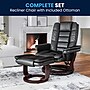 Flash Furniture LeatherSoft Recliner and Ottoman Set, Black (BT7818BK)~#|#~4C74DFE1-5A1A-4763-BB4E3F7D97D4DD4E_sc7