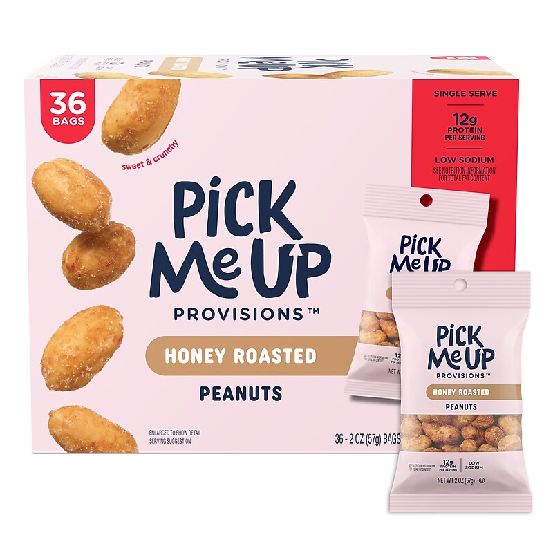 Pick Me Up Provisions™ Honey Roasted Peanuts, 2 oz., 36 Bags/Box​ (PM63391) image 1