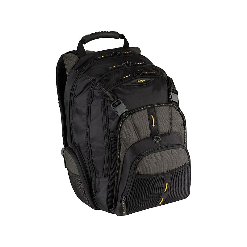 Targus CityGear Laptop Backpack, X-Large, Black/Yellow (TBB018US) image 1