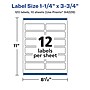 Avery Laser/Inkjet Rectangle Multipurpose Labels, 3.75"  x 1.25", Glossy White, 120/Pack (94228)~#|#~4C83B54D-1159-498D-B3FC2F3FC7FAFFD2_sc7