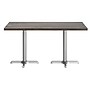 Flash Furniture Bennett Wooden Commercial Indoor Table, 60" x 30", Dark Brown Top/Silver Base (GSF3060DBT2222S)~#|#~4C847B21-5EAD-4528-AD03D147BEF2AA2B_sc7