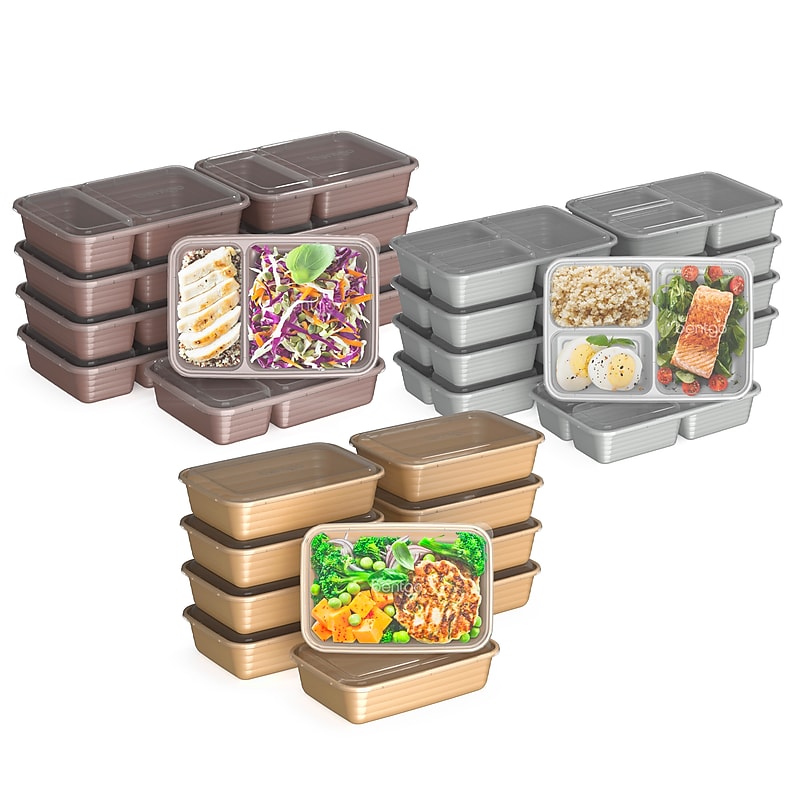 Bentgo Prep 60-Piece Meal Prep Box, Gleam Metallics Collection (BGPRPAK3-M) image 1