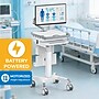 Mount-It! MedHub Powered Height-Adjustable Medical Cart with Monitor Arm, Scanner & Wipes Holders, White/Gray (MI-16065)~#|#~4C868C4B-0696-4708-96AB2842B6F864E8_sc7