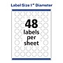 Avery Laser/Inkjet Round Multipurpose Labels, 1" Dia, Glossy White, 480 Labels/Pack (94500)~#|#~4C879179-DB0A-4094-9DFE8C8C54A6E8A0_sc7