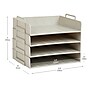 Mind Reader Plastic Side Loading Stackable Letter Tray, Letter Size, Beige, 4 Pieces (DANSTACK4-BEI)~#|#~4C8D9852-890D-4DC7-A302161BF1096A9B_sc7