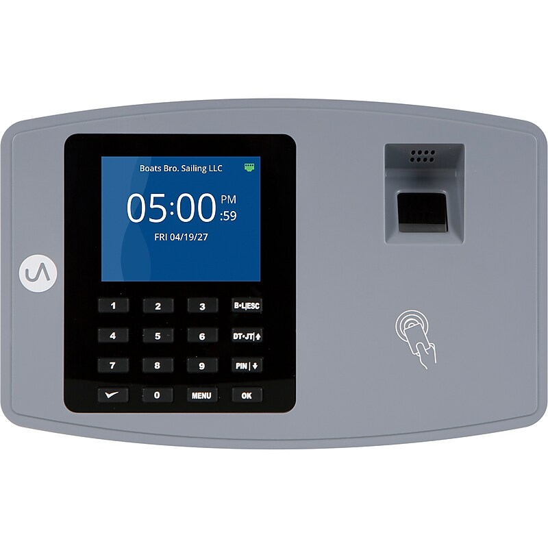 uAttend Fingerprint Time Clock System, Gray/Black (BN6000) image 1