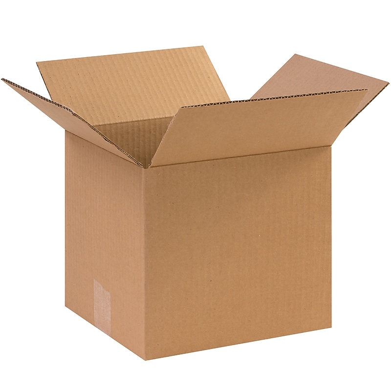 10" x 9" x 9" Shipping Boxes, 32 ECT, Brown, 25/Bundle (1099) image 1