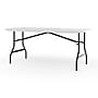 Staples 6' x 29.5" Heavy Duty Plastic Folding Table, White Granite (62109)~#|#~4C956569-5B65-4D59-8525F8E65A5BCACE_sc7